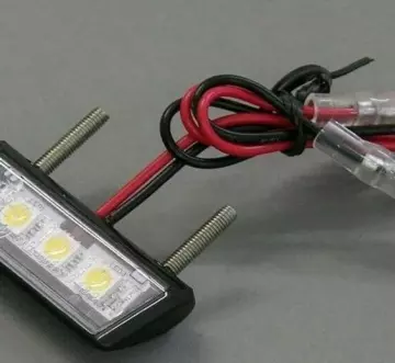 LED Mini Kennzeichenbeleuchtung E-geprüft Motorrad schwarz